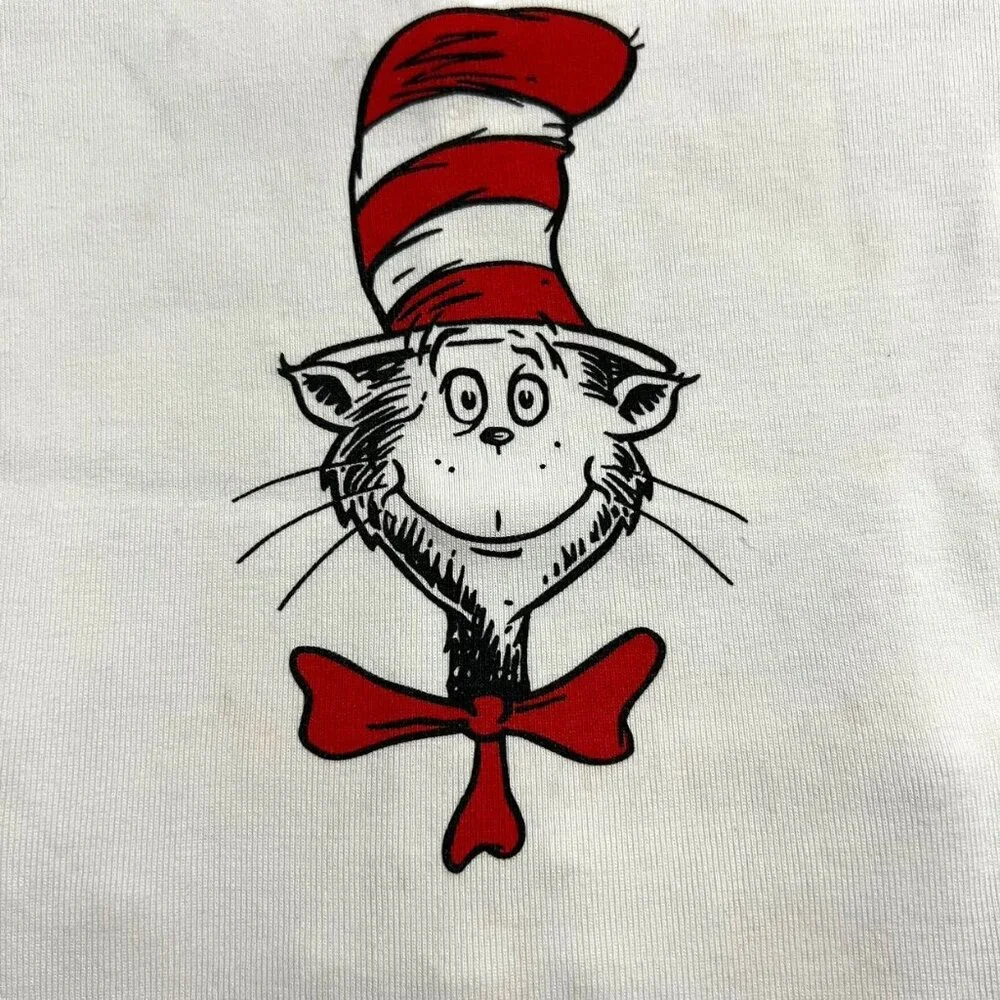 Hanna Andersson Sz 90 (3) Dr. Seuss Cat In The Hat Short Pajamas